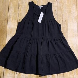 NWT Topshop Black Layered Flowy Tank Top